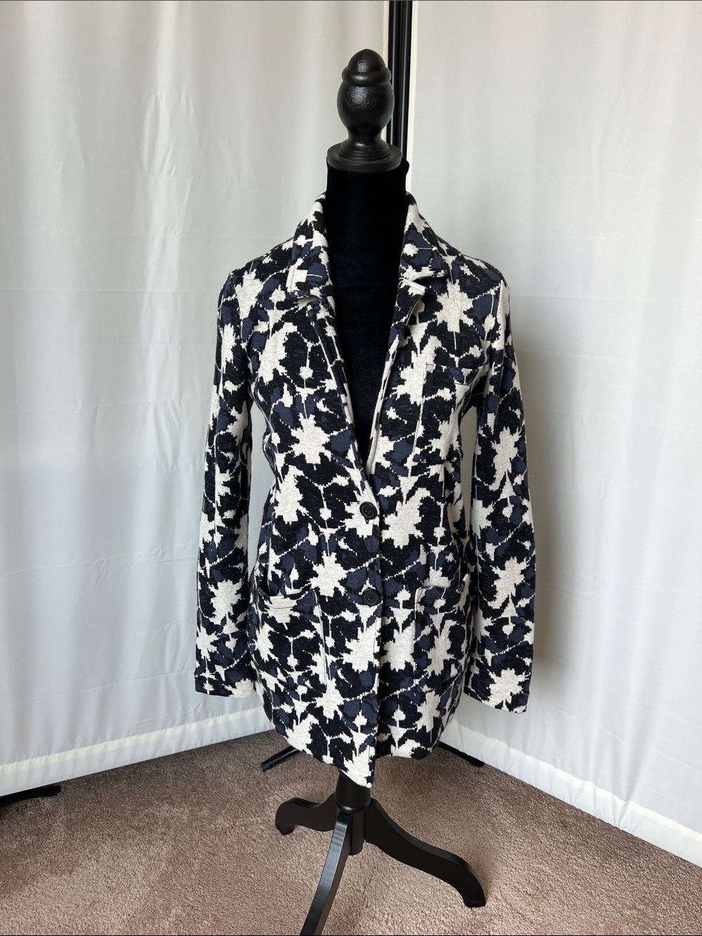NIC+ZOE abstract Print Knit Blazer